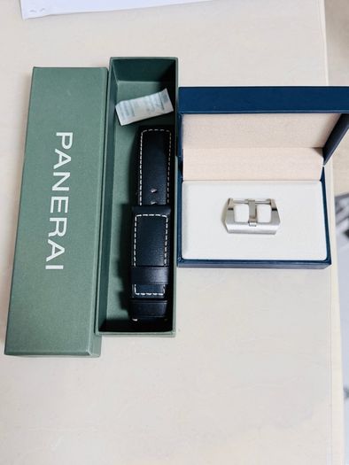 Panerai blue leather strap with buckle