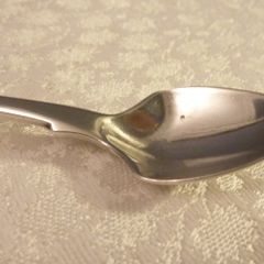 Antique Edwardian Solid Silver Grapefruit Spoon, London 1904, John, Henry & Charles Lias
