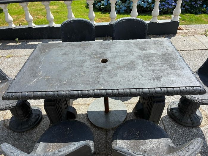 Solid Concrete Garden Dining Set