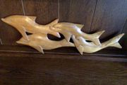Wooden Dolphin Wall Plaque