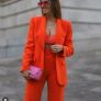 Fab Zara Bloggers Insta Famous Pumpkin Orange Suit Co Ord Blazer and Trousers   Size XL UK 14 Image 9