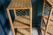 Pair of wicker nightstands