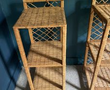 Pair of wicker nightstands