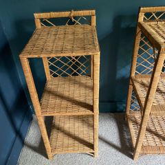 Pair of wicker nightstands