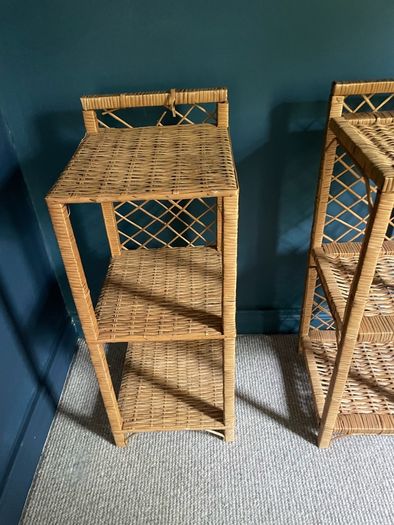 Pair of wicker nightstands