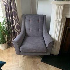 Grey swivel chair