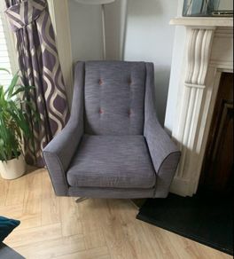 Grey swivel chair