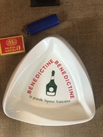 Large  Benedictine  Liqueur Ashtray, made in Marseille, France mid 1970s  In mint condition