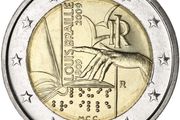 Italy 2 Euro Commemorative Coin 2009 - Louis Braille. Uncirculated.