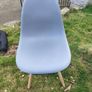 Grey plastic dining chairs Image 3