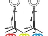 Neewer 2x 6-inch Dimmable LED Ring Light with Tripod Stand & Color Filter