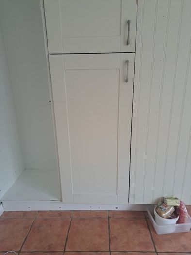 kitchen cabinet with baskets