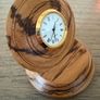 Hand Turned Irish Wooden Mantel Clock. Image 2