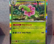 pokemon card  meganium staff promo