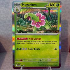 pokemon card  meganium staff promo
