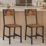 Set of 2 Dining Chairs Set of 2 brown  retro style industrial Image 5