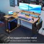 L Shaped Gaming Desk with LED Lights & Power Outlets, 120x80cm Image 8