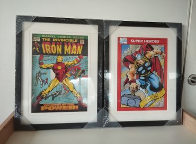 Framed Superhero Prints 35e or 20 e each
