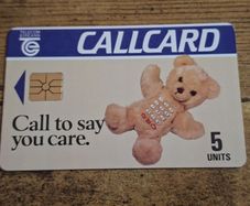 Ireland CallCard "Teddy Bear", used, 1990, 5 Units - free standard postage