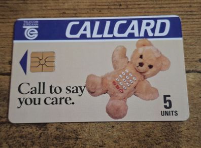 Ireland CallCard "Teddy Bear", used, 1990, 5 Units - free standard postage