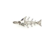 Vintage 925 Sterling Silver Fishbone Pendant