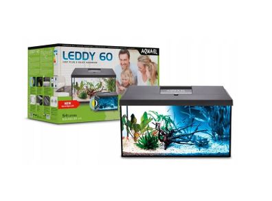 Aquael LEDDY Day & Night 60 Black 2.0 Aquarium Set