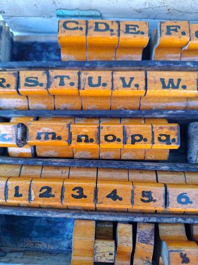 Old wooden stamp/print set