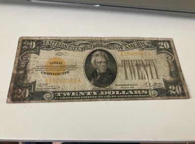 USA 1928 20 Dollars Gold Certificate
