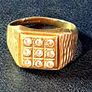Vintage Gentlemans Gemset Ring Image 5