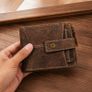 Handmade Genuine Leather Wallet RFID Blocking Card Holder Image 8