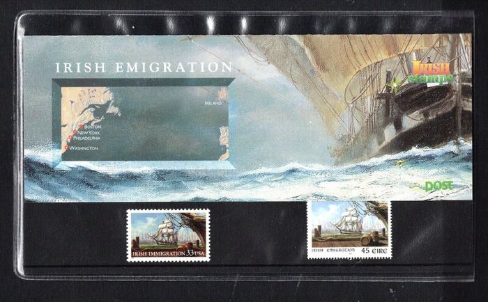 1999 Ireland Ireland - USA Irish Immigration Commemorative Stamp Presentation Pack