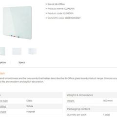 Glass magnetic drywipe board-new