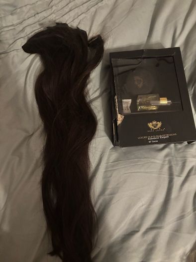 Human Clip in Hair Extensions 20inch shade Cocoa