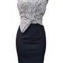 Karen Millen Elegant Tweed Dress with Textured Bodice Image 6