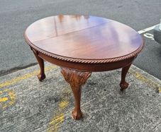 Vintage Mahogany Extending Dining Table - Claw  & Ball Feet