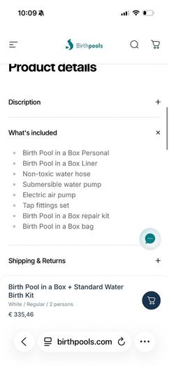 Home birth pool