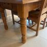 Farmhouse solid oak kitchen table and six chairs Image 4