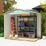 7 x 4ft Metal Garden Shed, Outdoor Storage Tool House with Ventilation Slots Image 9