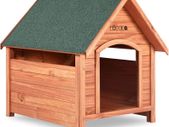 Solid Wood Dog House 82 X 72 X 85 Cm Roof Hatch Apex Roof