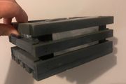 Small grey wooden planter