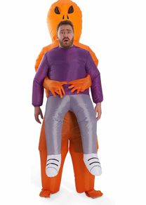 Carry Me Alien Inflatable Adult Costume, Funny Scary Blow Up Fancy Dress Suit for Halloween Party - Easy to Inflate and Deflate (FREE POSTAGE)