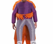 Carry Me Alien Inflatable Adult Costume, Funny Scary Blow Up Fancy Dress Suit for Halloween Party - Easy to Inflate and Deflate (FREE POSTAGE)