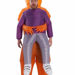 Carry Me Alien Inflatable Adult Costume, Funny Scary Blow Up Fancy Dress Suit for Halloween Party - Easy to Inflate and Deflate (FREE POSTAGE)