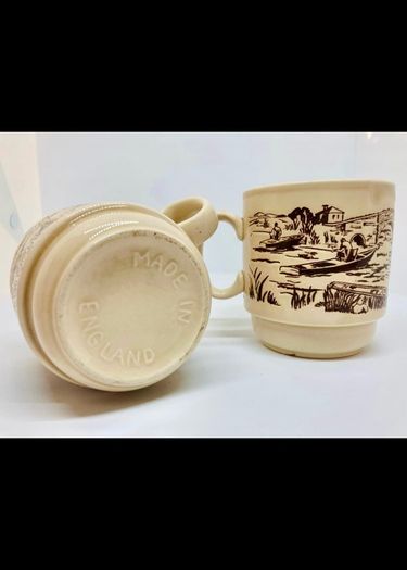 Vintage English Mugs Pair