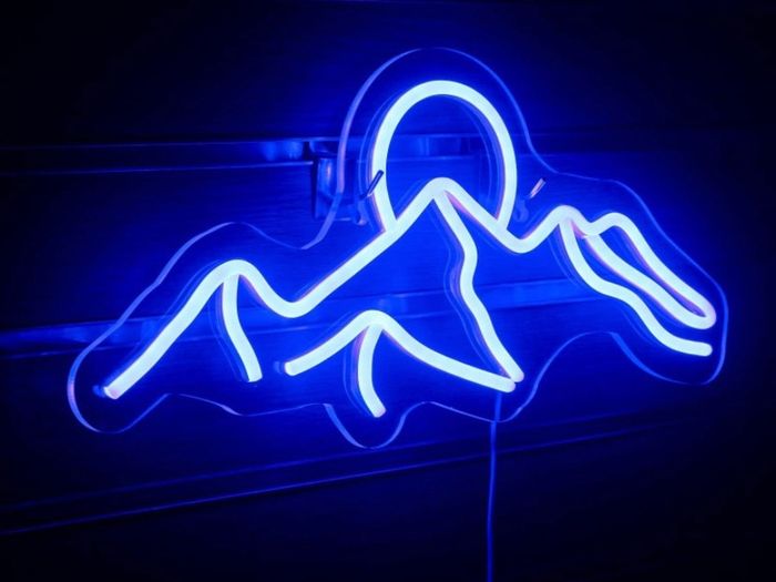 Desert Sunset Neon Light Sign Blue Led Neon Signs for Bedroom Landscape Shape Neon Wall Lights Light Signs Custom Made Neon Lights (FREE POSTAGE)