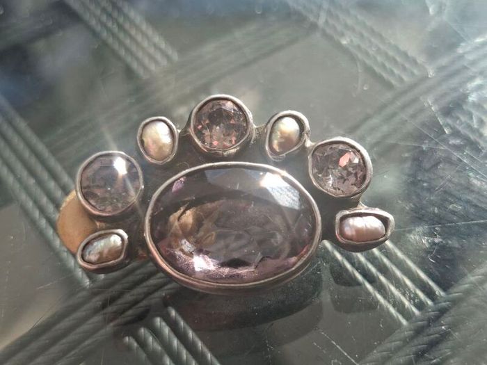 Beautiful pair of Vintage Sterling Silver clip-on Earrings