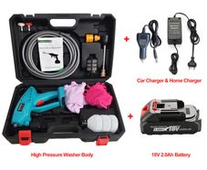 Portable 18Volt. Rechargeable Lithium Battery Powered Cordless High Pressure Car Washer Cleaner washing gun