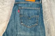 Levis 527 Premium Mens Jeans W33 L34 - Medium Blue - Big E - Bootcut