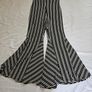 Beaufille Black And White Striped 70's Style Bell Bottom Trousers RRP 250E Image 2
