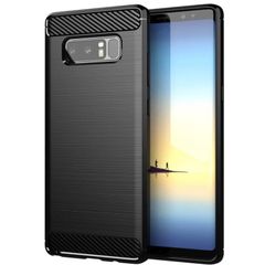 Shockproof Armour Case For Samsung Galaxy Note 8 Carbon Fibre Style Back Cover